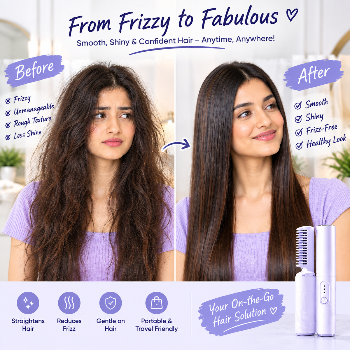 Rechargeable Mini Hair Straightener