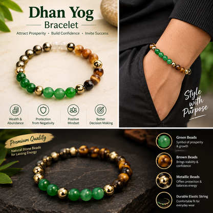 Dhan Yog Bracelet – Prosperity, Confidence & Success Beaded Bracelet