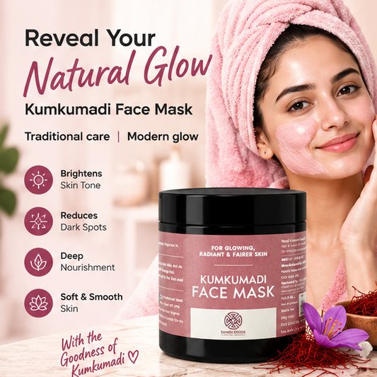 Kumkumadi Face Mask – Ayurvedic Glow &amp; Skin Brightening Face Pack (Pack of 2)