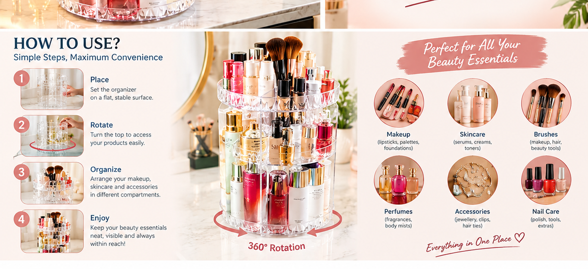 Cosmetic Storage Display Case