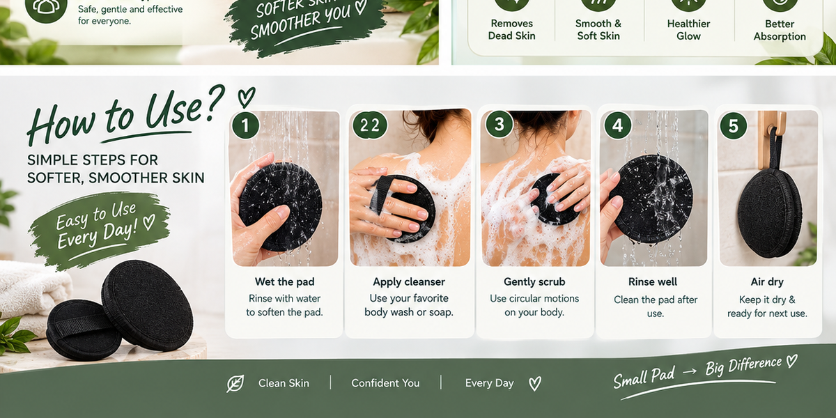 BUY 1 GET 1 FREE Exfoliating Scrub Bath Pads